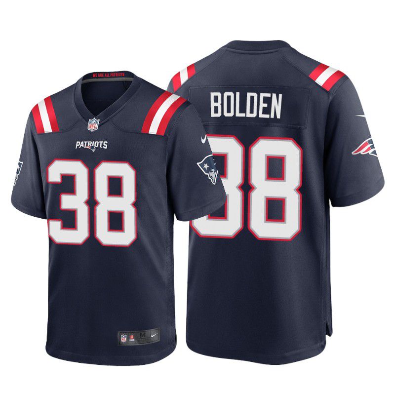 Men New England Patriots #38 Brandon Bolden Nike Navy Game NFL Jersey